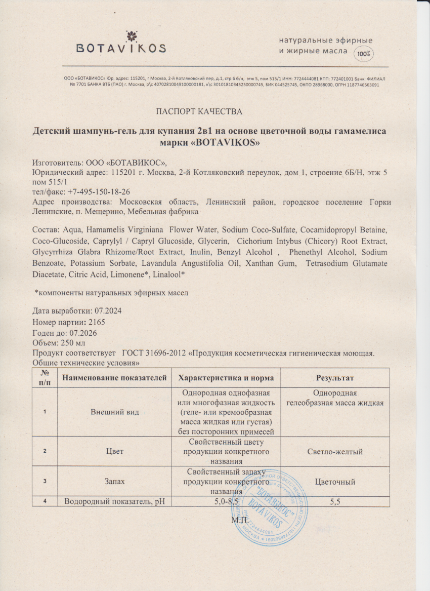 Паспорт №072024